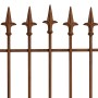 Antik-braunes Metall-Rankgitter FREYA mit dekorativen Jugendstil-Spitzen. Robuste Rankhilfe für Kletterpflanzen.