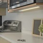 2er Set Oktaplex LED Unterbauleuchte, flach, Aluminium, 58cm, Küchenbeleuchtung, warmweiß.
