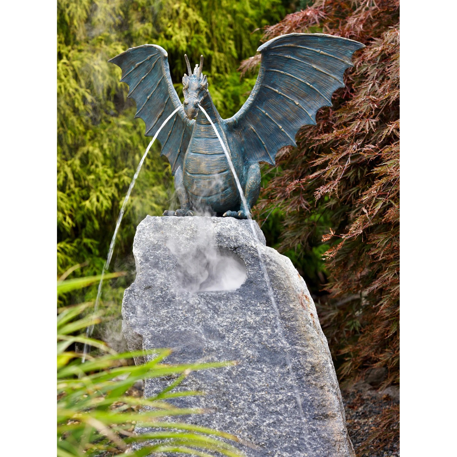 Teichfigur Saphira der Drache HxBxT 95 x 80 x 55 cm