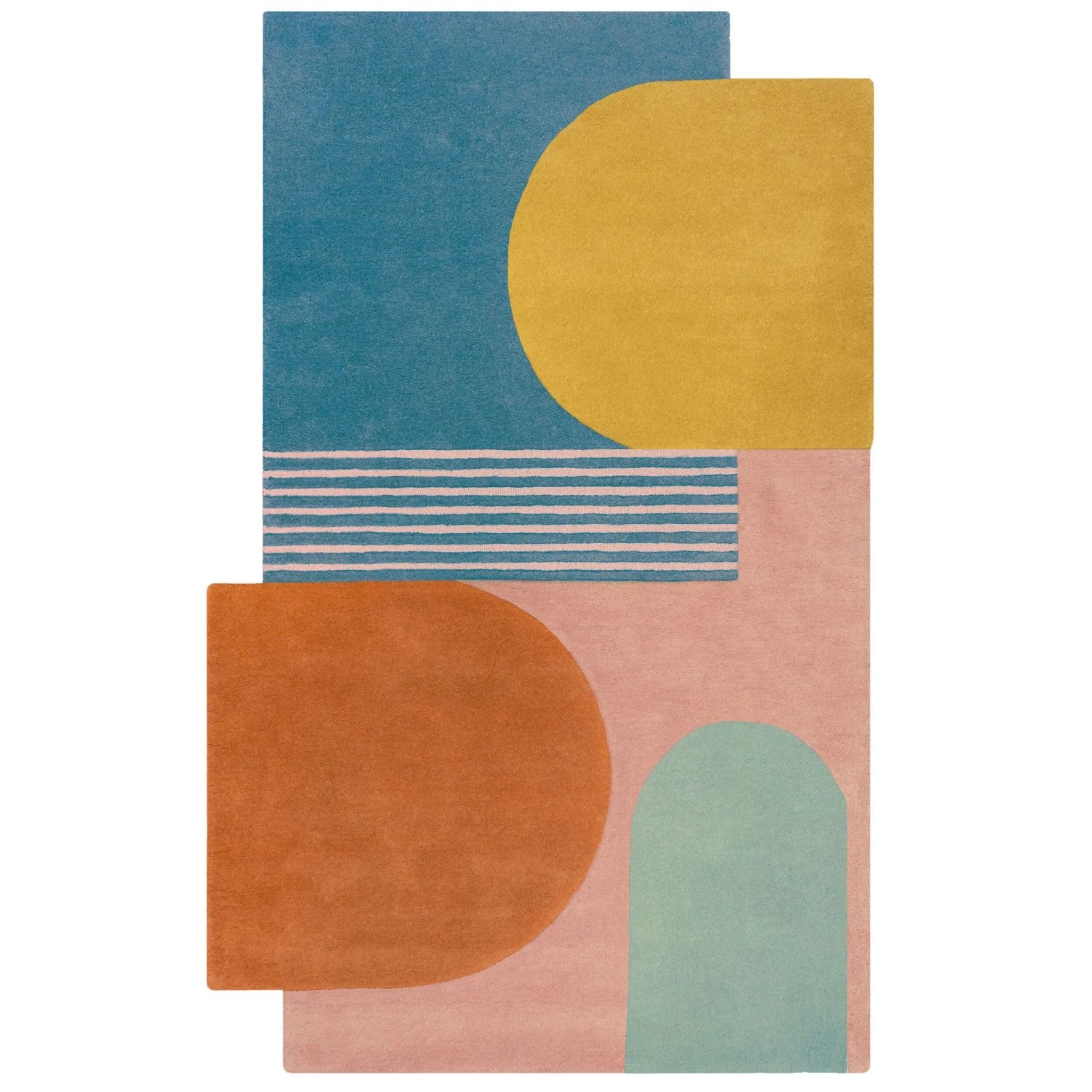 Flair Rugs Wollteppich Lozenge 150 cm x 240 cm Mehrfarbig