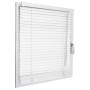 Weiße Sol Royal Holzjalousie SolDecor JH3, 80x130 cm, für Fenster, mit Zugschnüren und Einstellstab.