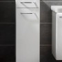 Fackelmann Bad-Hängeschrank Milano, weiß, 31 cm breit, mit Schublade und Tür.