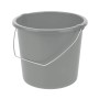 Tontarelli Eimer Cover Line, 5 l, Nordic Grey, mit Metallbügel. Ideal für Reinigungsarbeiten.