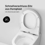 AM.PM Wand-WC Set mit offenem Duroplast-Sitz und Absenkautomatik.