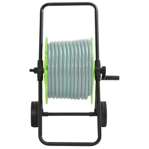 vidaXL Schlauchwagen für 60 m Schlauch Stahl Grün 4006169