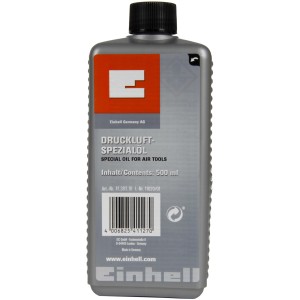 Einhell Druckluft-Spezialöl, 500 ml Flasche für Kompressor-Zubehör.