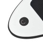 Detailaufnahme: Weißes SUP-Board mit schwarzem Rand und Befestigungsring.