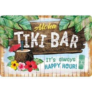 Nostalgic-Art Blechschild "Tiki Bar" mit Aloha-Motiv, 20x30cm, als Geschenkidee.