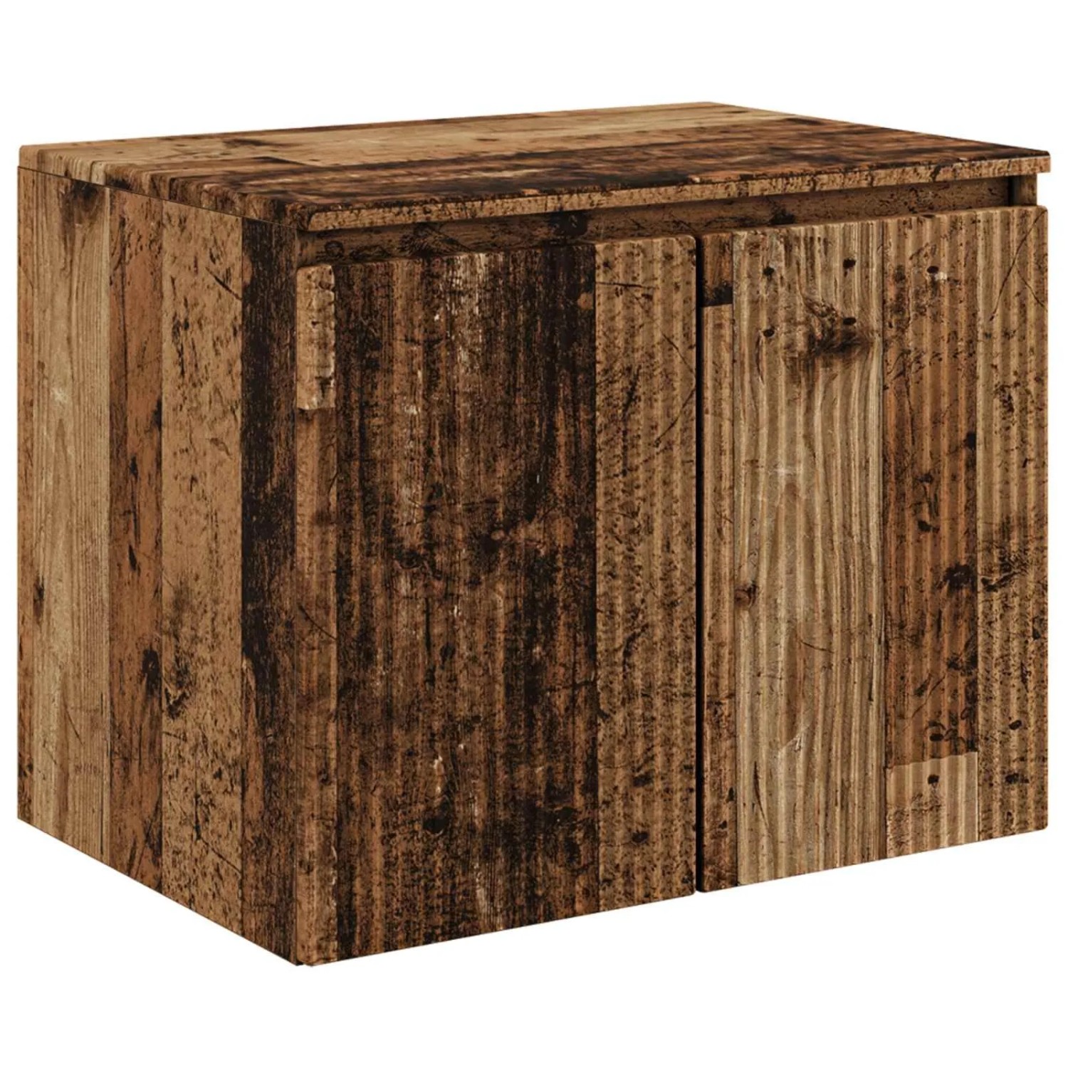 vidaXL Wandmontierter Badezimmerschrank Altholz 62,5 x 44,5 x 50 cm 890480