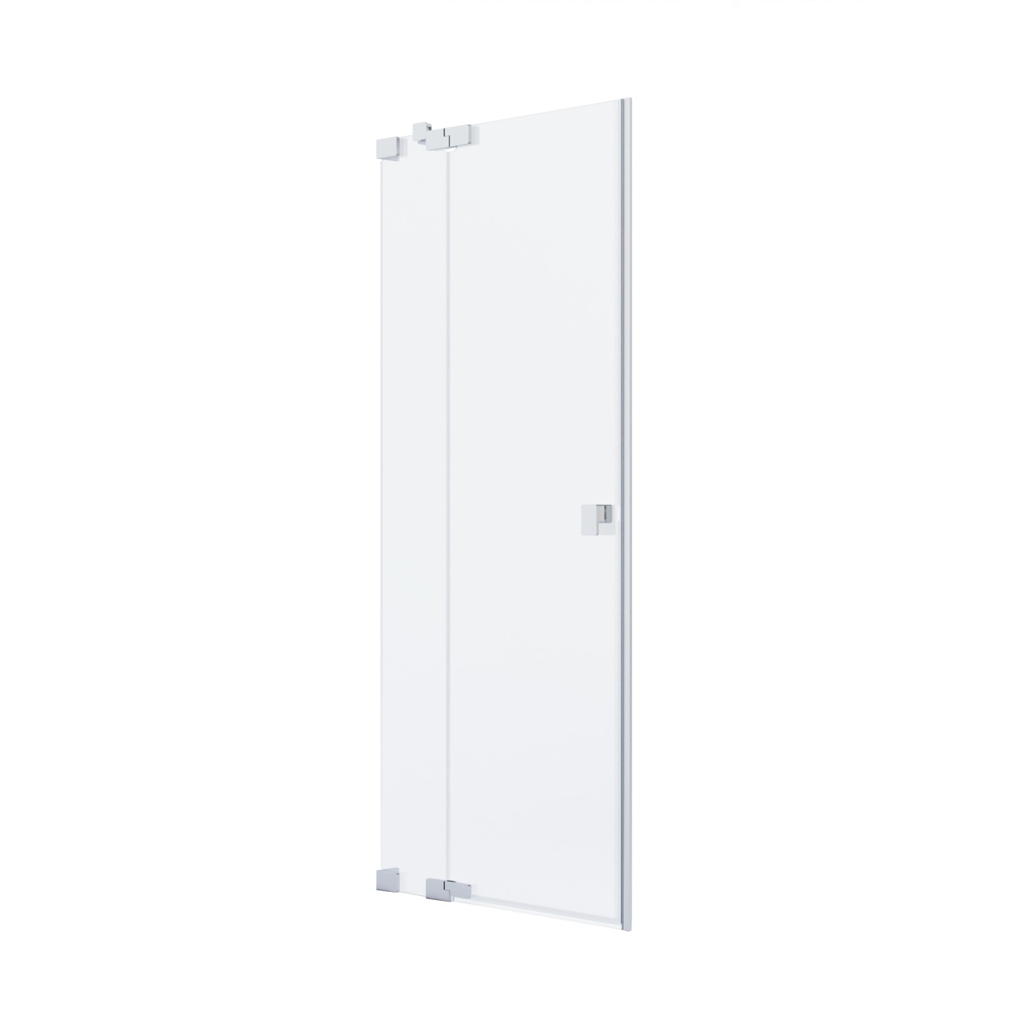 Schöner Wohnen Dusch-Nischentür mit Festteil Silbermatt 80 cm x 200 cm DIN L