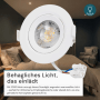 6er Set LUXULA LED Einbauspot, schwenkbar, 5W, warmweiß (3000K), weiß. Downlight für stimmungsvolle Beleuchtung.