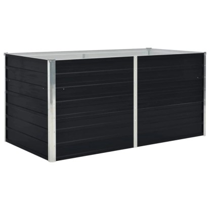 furnicato Hochbeet 160 x 80 x 45 cm Verzinkter Stahl Anthrazit