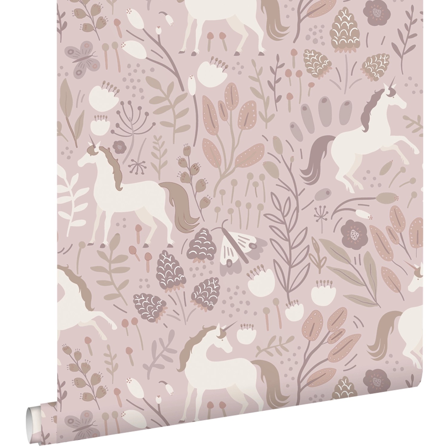 ESTAhome Tapete Einhörner Aubergineviolett 53 cm x 10.05 m günstig online kaufen
