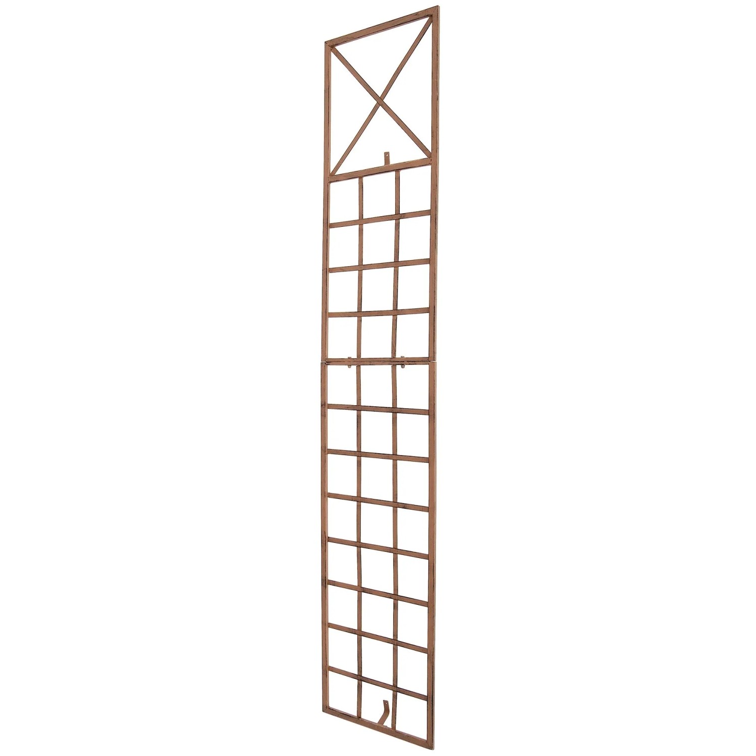 DELUKE Rankgitter HILDE 40x2x198cm Metall Antik-Braun Rankhilfe Kletterpflanzen Gartendekoration