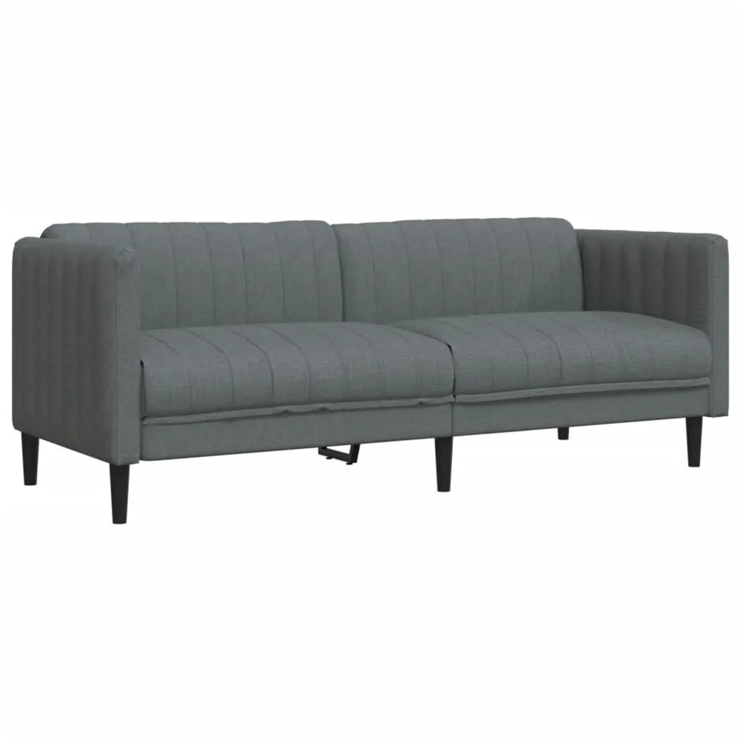 vidaXL Sofa 3-Sitzer Dunkelgrau Stoff 372614