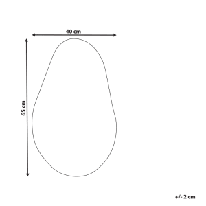 Beliani Wandspiegel AUBAGNE Silber 40x40x65