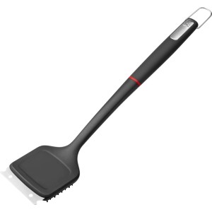 Jamestown Grillbürste mit Edelstahl-Borsten und Softtouch-Griff in Schwarz für die Grillreinigung.
