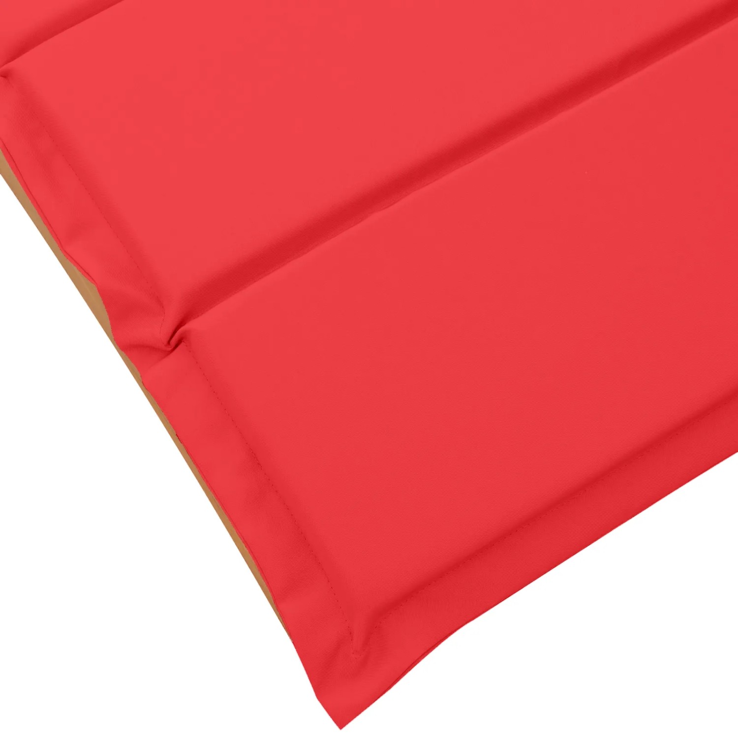 Detailansicht: Rote Kissen für vidaXL Sonnenliegen aus Akazienholz (2er-Set).