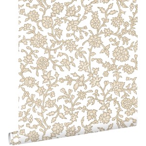 ESTAhome Tapete Blumenmuster Beige 50 X 900 Cm 131518