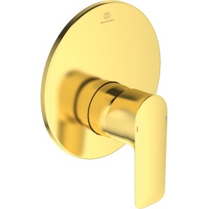 Ideal Standard Connect Air Unterputz Brausearmatur in gebürstetem Gold.