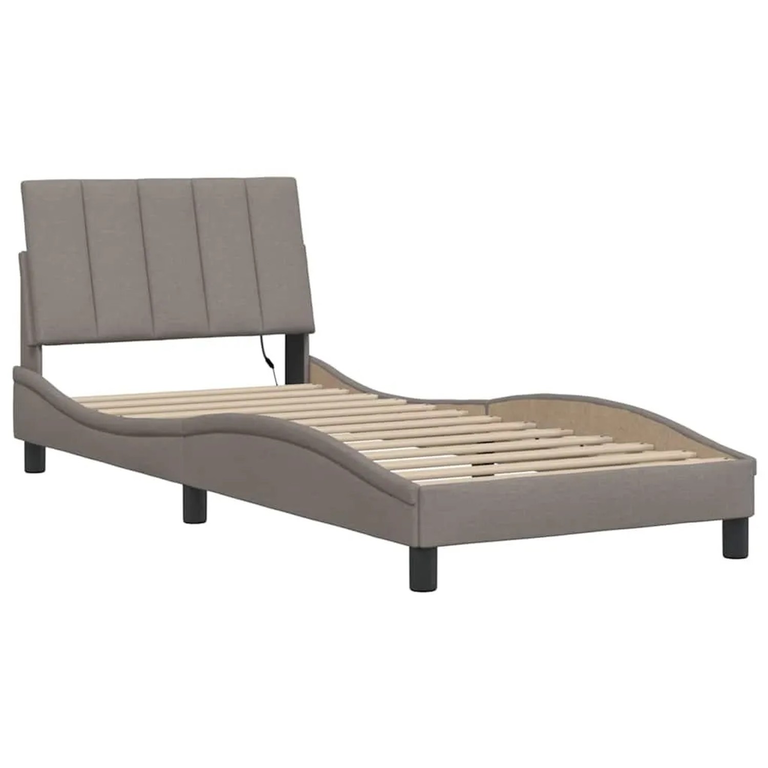 vidaXL Bettgestell ohne Matratze Hanko Taupe 80x200 cm Stoff 3310423 günstig online kaufen