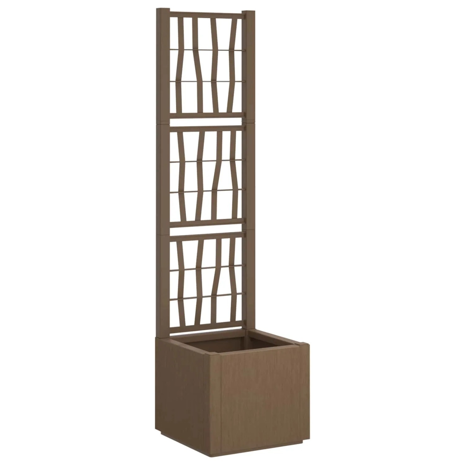 vidaXL Gartenpflanzer mit Gitter Braun 36 x 36 x 140 cm PP 42036842