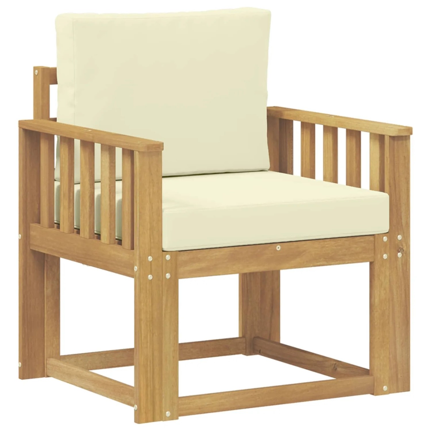 vidaXL 2 Stück Outdoor-Sofagarnitur Polyester Weiß und Creme 3438969