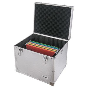HMF 14812-02 Hängeregister Box Alukoffer DIN A4 Hängemappen 41 x 33 x 36 cm