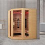 Artsauna Infrarotkabine Nyborg E150K aus Hemlockholz mit Keramikstrahler für 4 Personen.