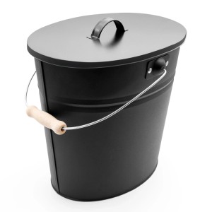BigDean Ascheeimer Mit Deckel 15 Liter Mit Griff Ascheimer Oval