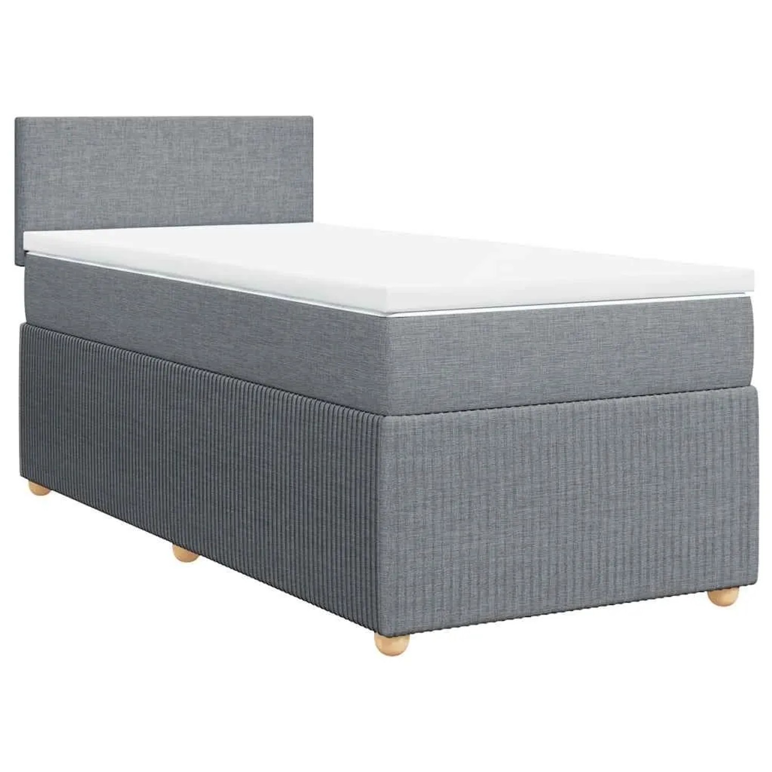 vidaXL Boxspringbett mit Matratze Hellgrau 90x190 cm Stoff 3289604 günstig online kaufen
