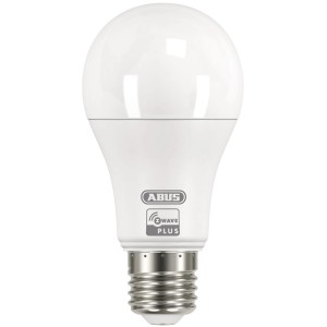 Abus LED-Leuchtmittel Z-Wave, weiße smarte Birne mit E27-Sockel für Smart Home Systeme.