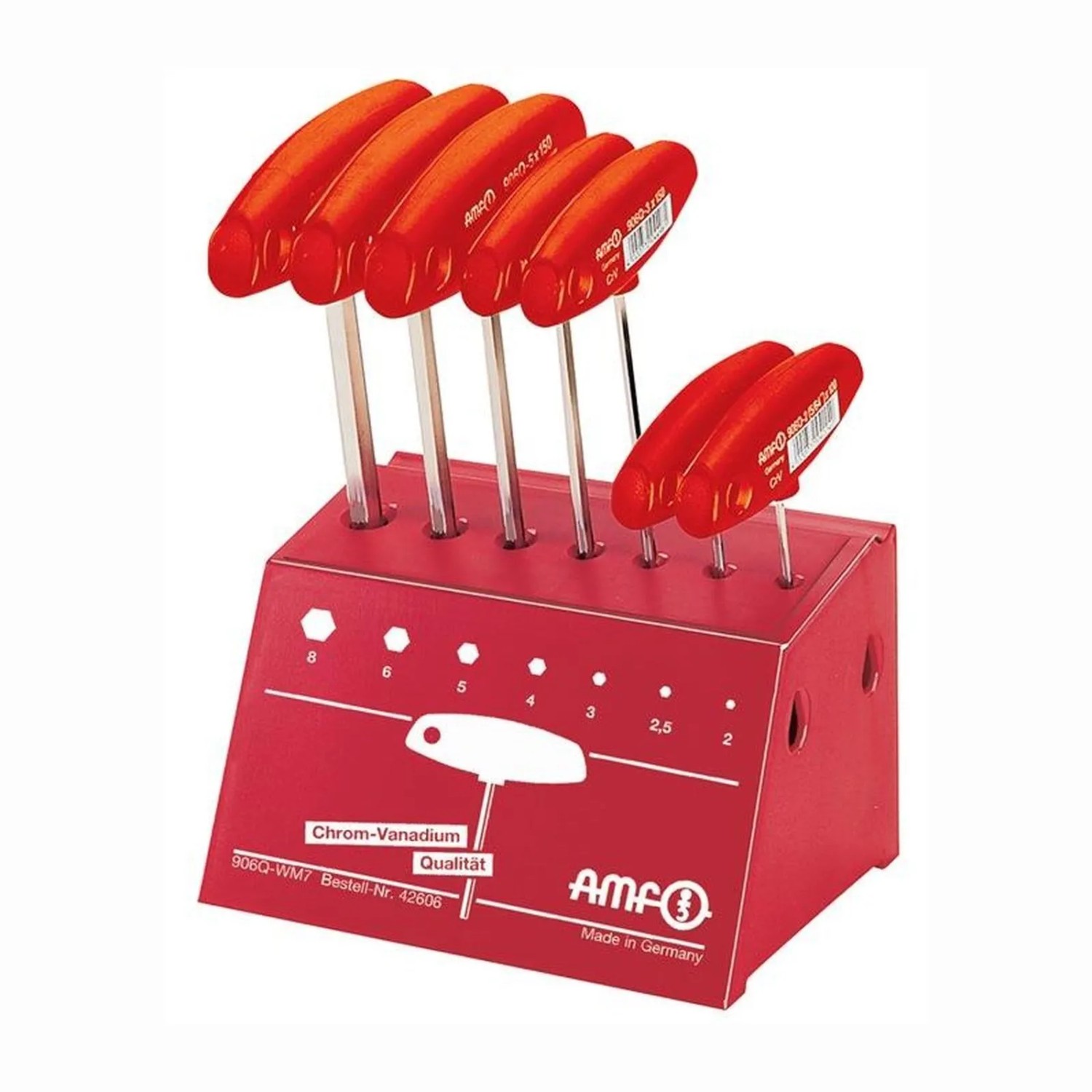 AMF Stiftschlüsselsatz 906Q WM7 7Tlg  SW 2 8 Mm 42606