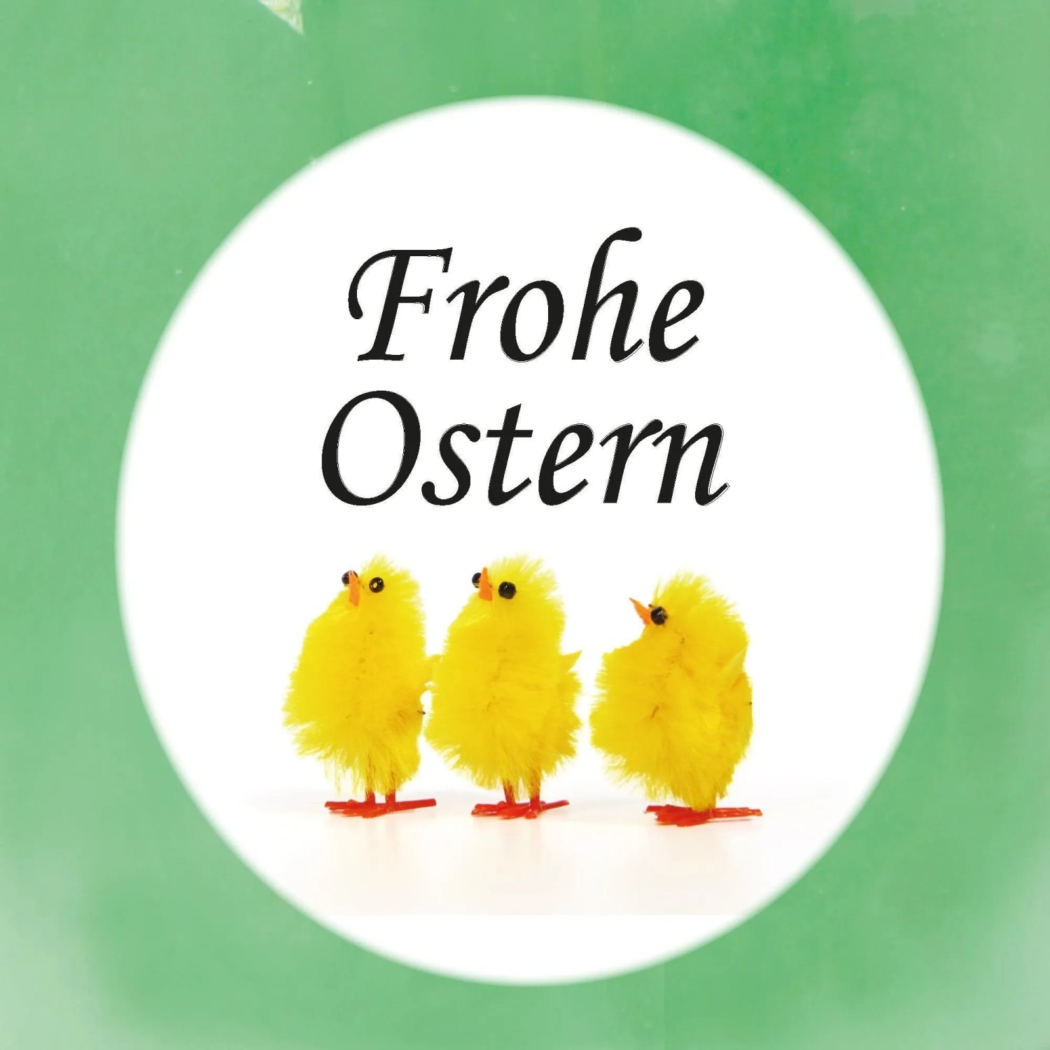 Duftkerze Frohe Ostern mit Küken-Motiv im Glas, Coconut Limes Duft, Ø10 cm.