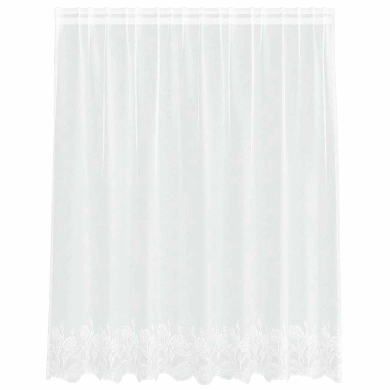 vidaXL Spitzenvorhang mit Vorhängen Weiß 200x160cm Polyester 4107765 günstig online kaufen