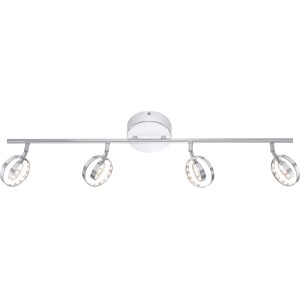 OBI LIGHTING 4er-LED-Spot Piave mit dekorativen Doppelringen aus Aluminium.