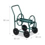 Relaxdays Schlauchwagen Metall Grün Fahrbar 82 cm x 48 cm x 80 cm 10,8 kg_4