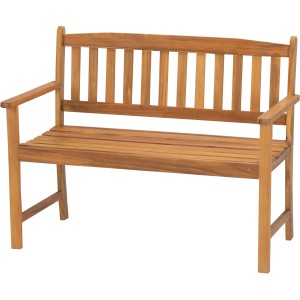 Acamp Gartenbank Woody, 2-Sitzer aus Teakholz (FSC®), ideal für Garten & Terrasse.