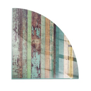 Tulup Glasplatte für Kamin Bretter in Farbtönen Glasbodenplatte für Kaminöfen Quartal 100x100 cm Türkis Glasplatte für Kamin Glas unter Kamin