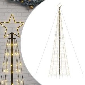 vidaXL LED Weihnachtsbaum mit Erdspießen 1534 LEDs Warmweiß 500 cm 4016404
