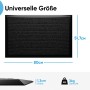 Schwarze Björn&Schiller Fußmatte 50x80cm mit Aluminiumrand, gerippter Oberfläche für Außenbereich, rutschhemmend.
