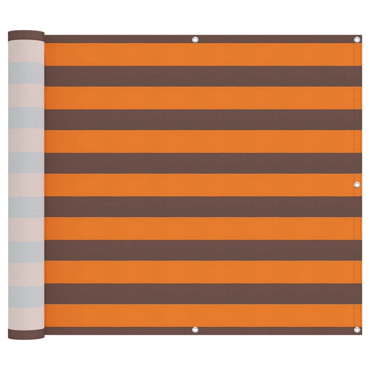 vidaXL Balkonsichtschutz Orange und Braun 100 x 1000 cm Oxford-Stoff 42030665