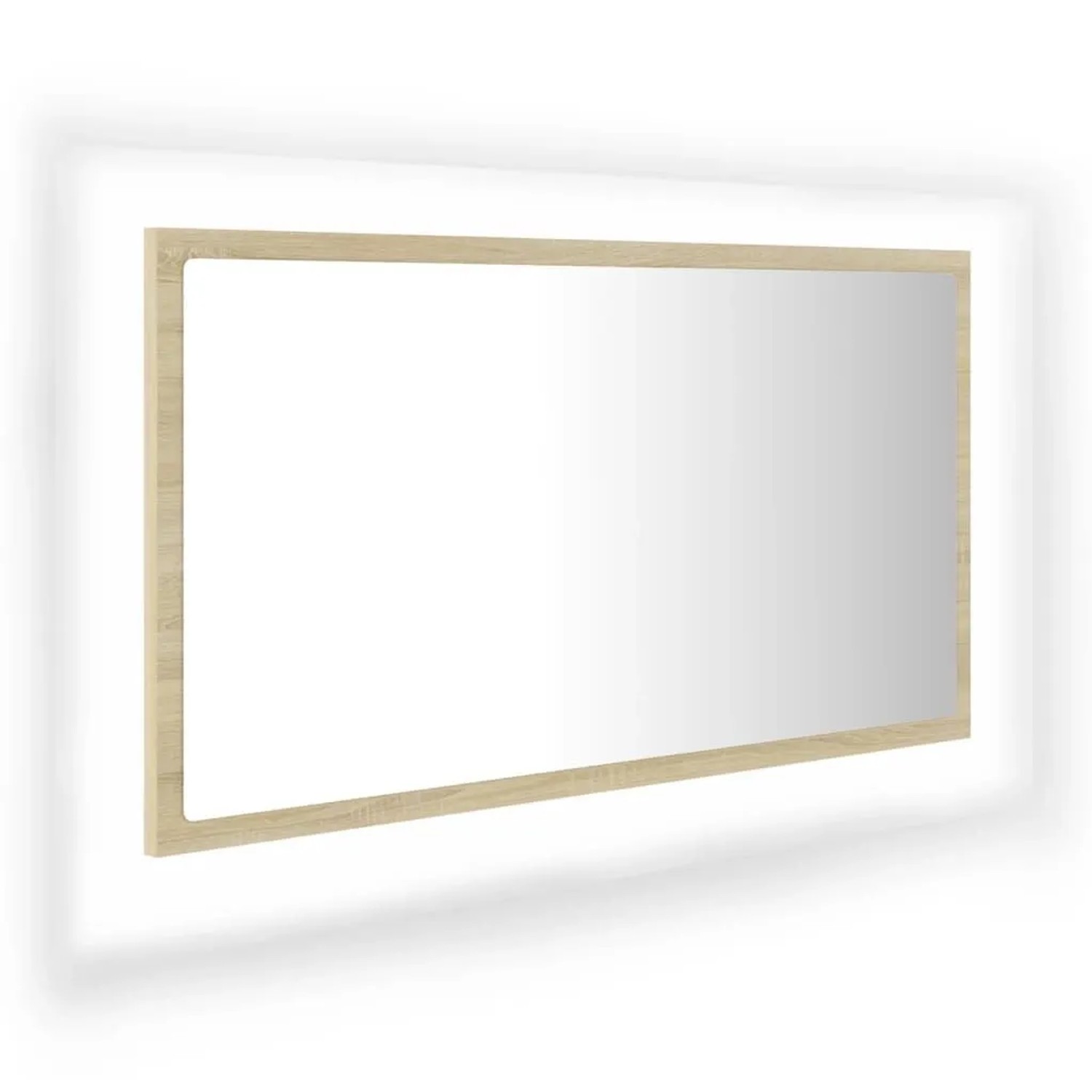 vidaXL LED-Badspiegel Sonoma-Eiche 80x8,5x37 cm Acryl 804927