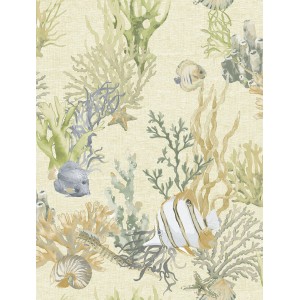 Sanders & Sanders Tapete Unterwasserwelt Hellgrün 53 cm x 10 m