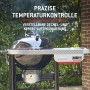 Weber Holzkohlegrill Performer 57 cm, schwarz, mit Seitentisch und Deckelthermometer.