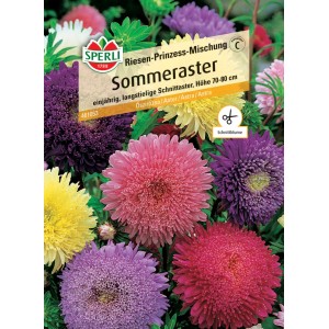 Sperli Sommeraster Riesen-Prinzess-Mischung Blumensamen in verschiedenen Farben.