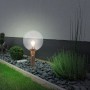 Globo Außenleuchte Ossy mit Bewegungsmelder, Holzoptik, 50cm hoch. Dekorative Sockelleuchte für den Garten.