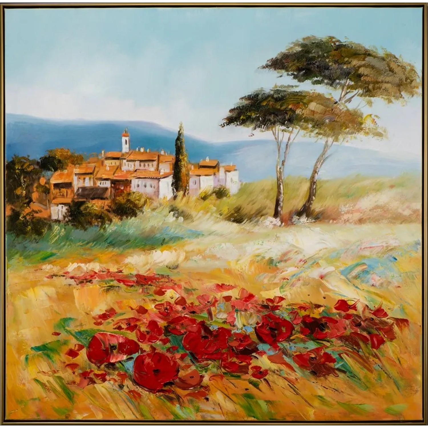 Art Universe Leinwandbild Sommerliche Toscana 102 x 102 cm