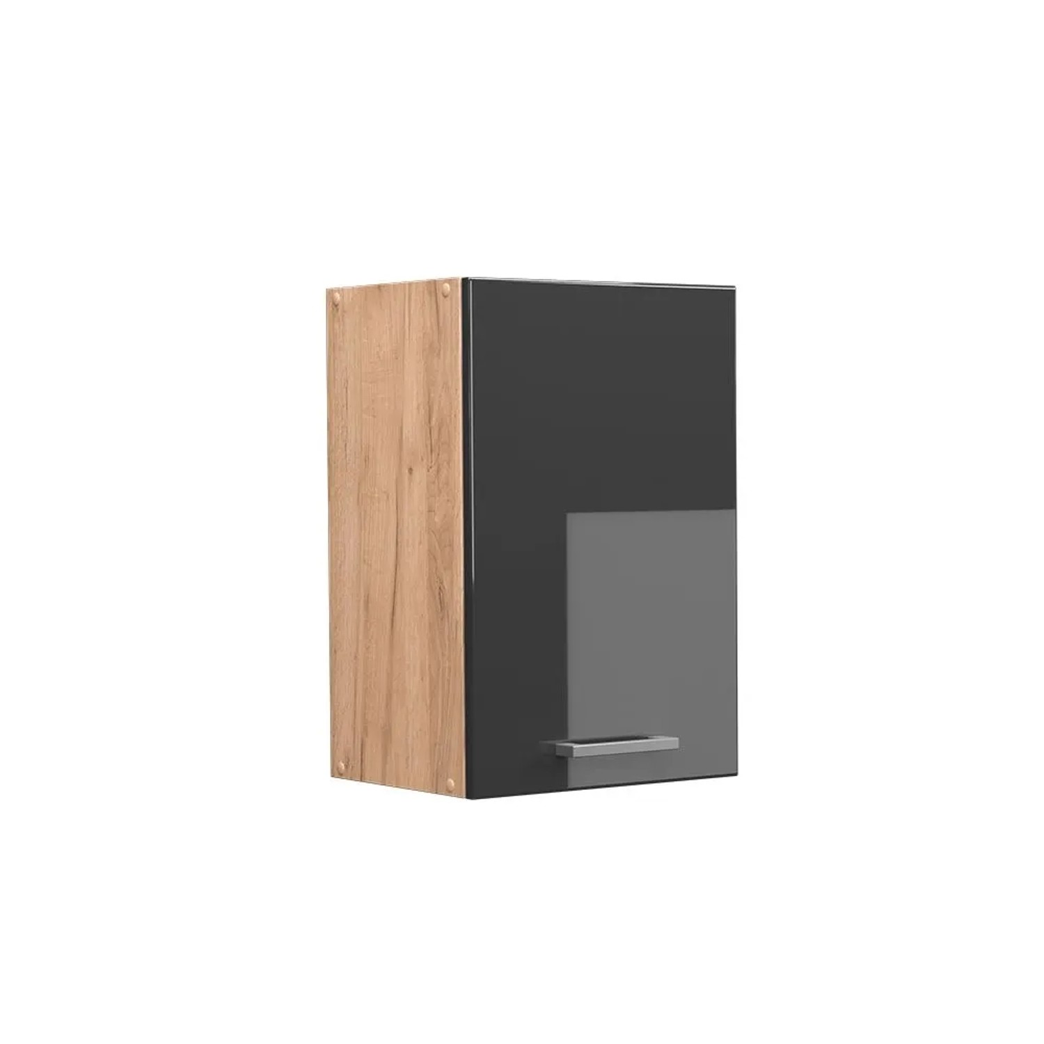 Vicco Hängeschrank R-Line Hängender Küchenschrank Anthrazit Hochglanz Goldkraft Eiche 40 cm