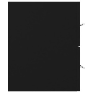Schwarzer vidaXL Waschbeckenunterschrank (100x38,5x48 cm) aus Holzwerkstoff.